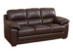 2 Seat and 3 Seat matching chocolate brown leather sofas